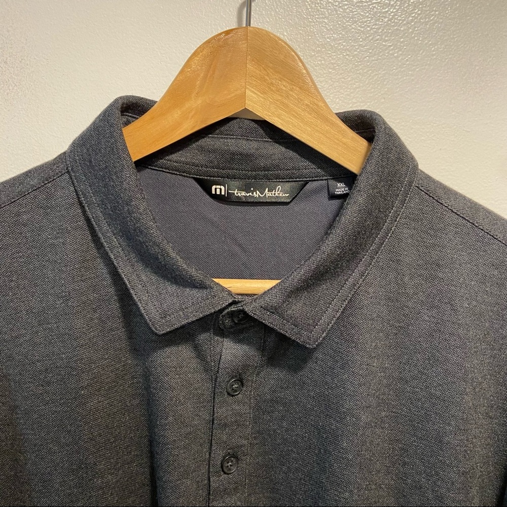 Travis Mathew Gray Short Sleeve Golf Polo Shirt Men’s L (Tag XXL)